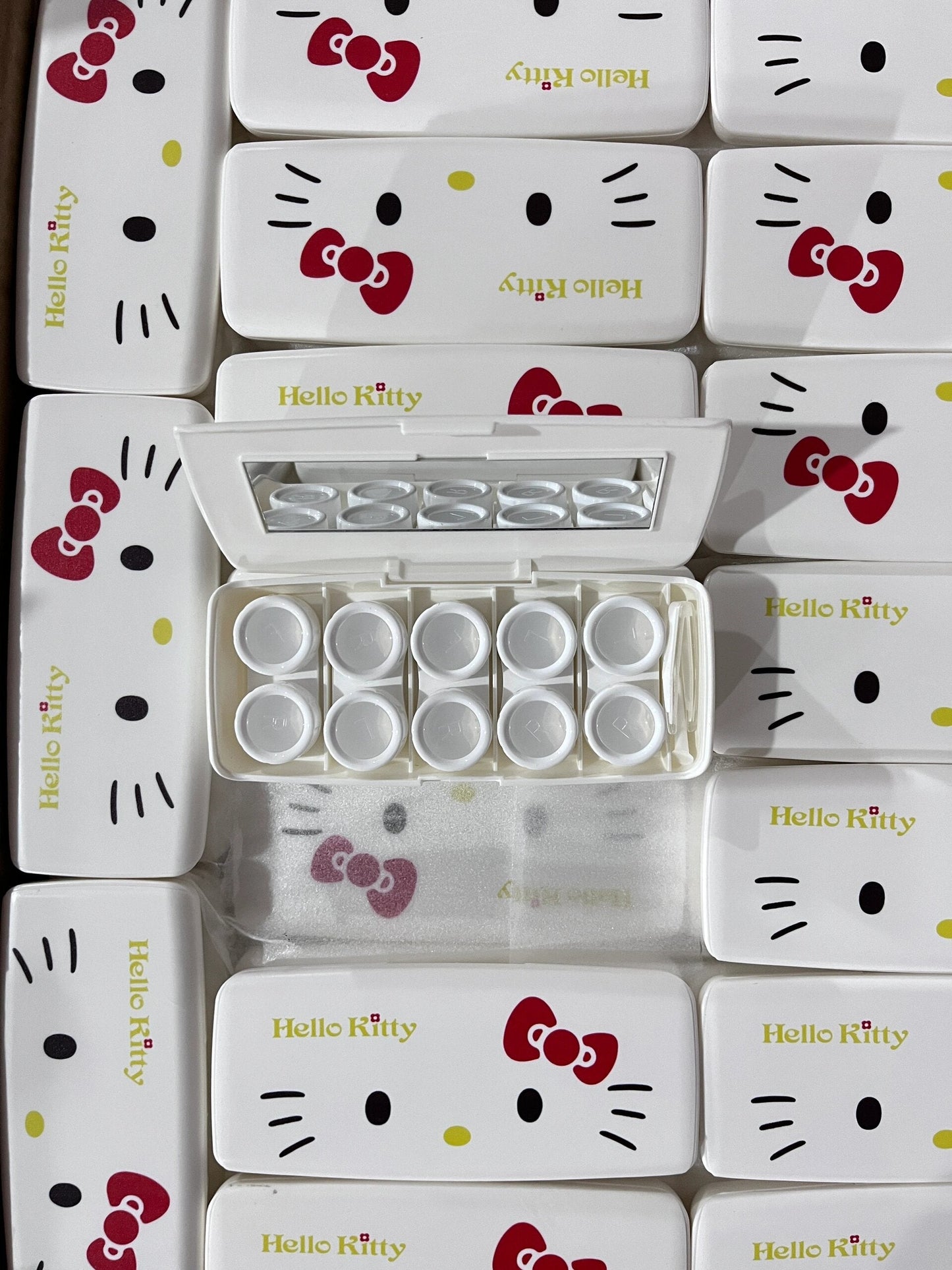 KT Contact Lens Case, Travel Solution Organizer Cases With Stick Tool Set Portable Cute Eye Contact Lens Case