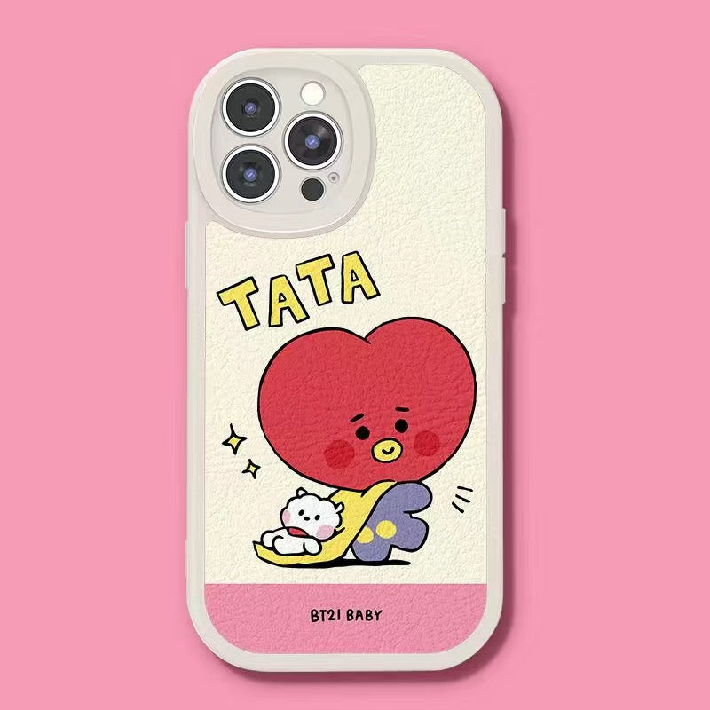 bt21 tata bts leather iphone case / Samsung case - kikigoods