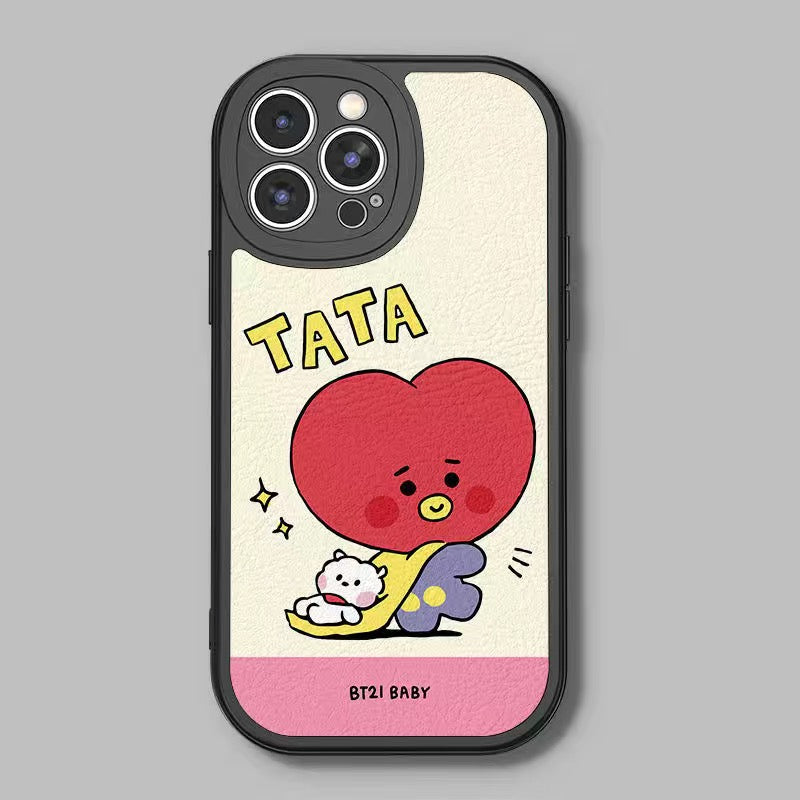 bt21 tata bts leather iphone case / Samsung case - kikigoods