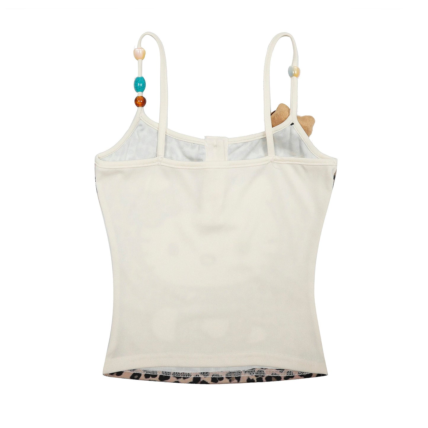 Hellokitty Women's Leopard Print Cami Crop Top Halter Tie Backless Y2k Tops
