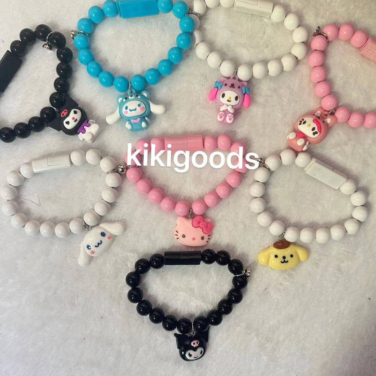 Sanrio Phone Charger Magnetic Bracelet Charger Cable Bracelet（ iPhone，Android，Type-C) - kikigoods