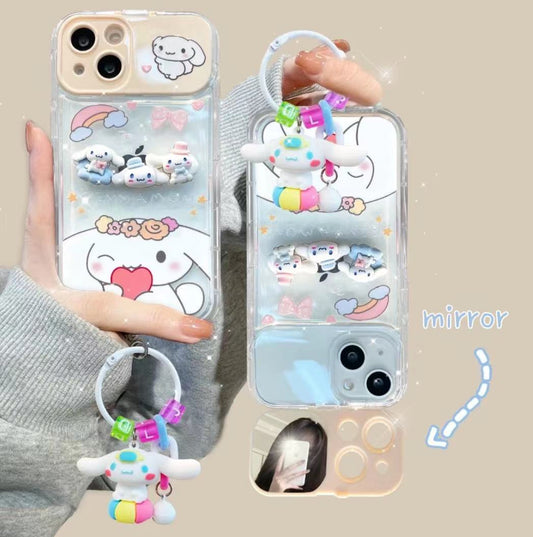 Baby Garlands cinnamoroll holding heart iPhone case with charms（xr x xs max xs 12mini 13mini，6/7/8 /11//12/13/14...) - kikigoods