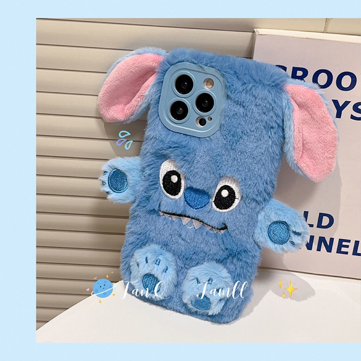 Stitch cartoon plush ear phone case（huawei ，xiaomi，iPhone，Samsung，oppo） - kikigoods