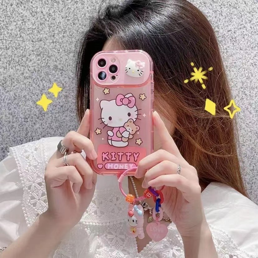 3D Sanrio Cartoon pendant mirror iphone case Sanrio phone case ( iPhone 15 series updated) - kikigoods