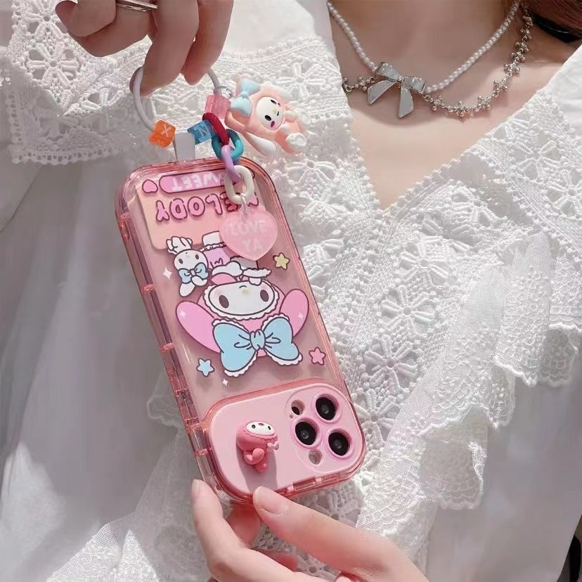 3D Sanrio Cartoon pendant mirror iphone case Sanrio phone case ( iPhone 15 series updated) - kikigoods