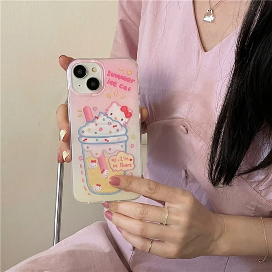 hellokitty Boba tea iPhone case - kikigoods