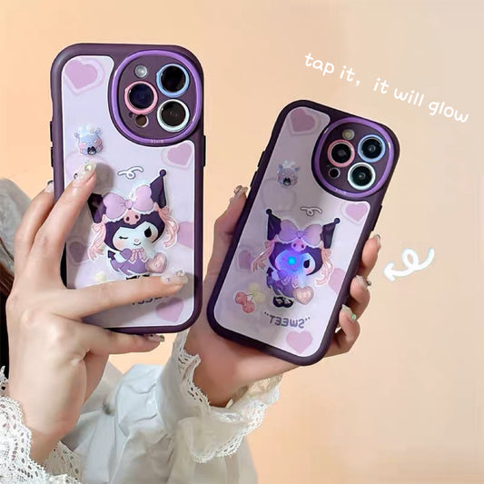 luminous kuromi phone case - kikigoods