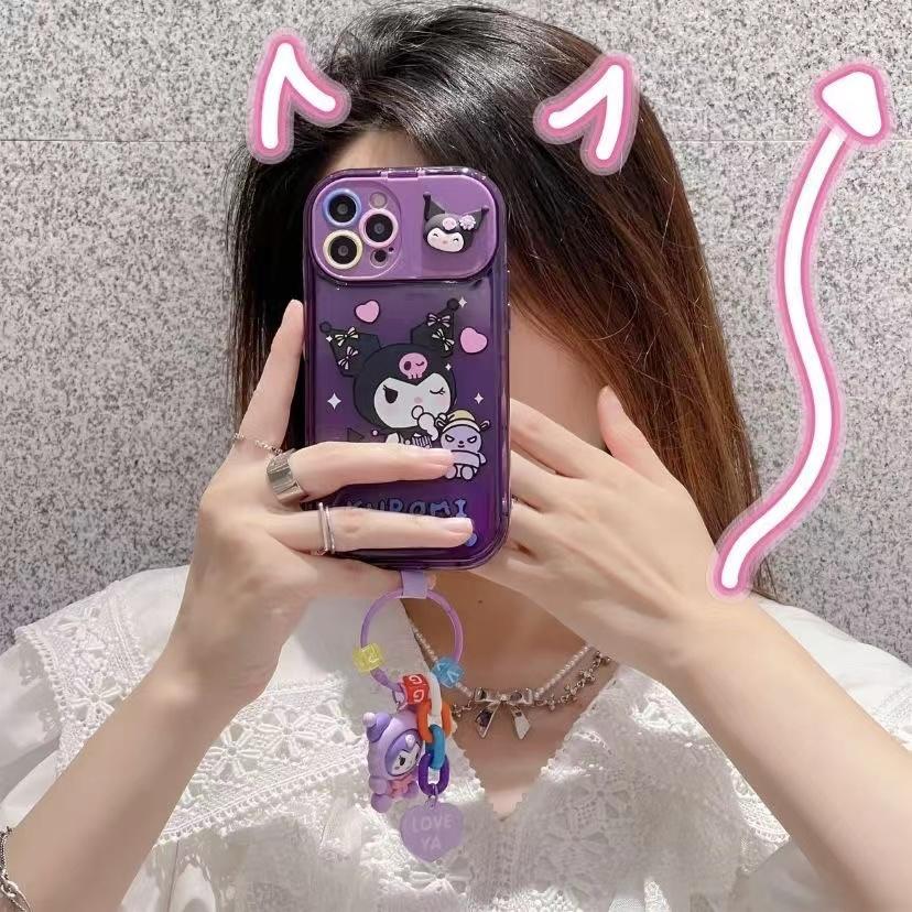 3D Sanrio Cartoon pendant mirror iphone case Sanrio phone case ( iPhone 15 series updated) - kikigoods