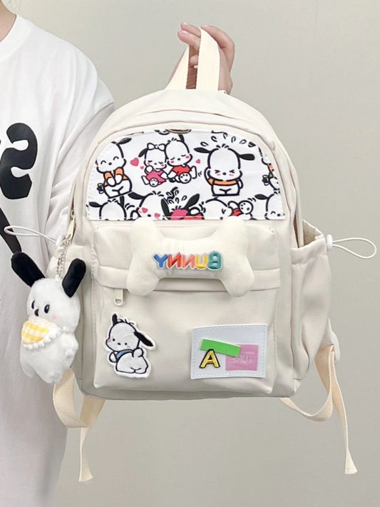 Pochacco Kawaii Backpack School Backpack Cute Aesthetic Backpack - kikigoods