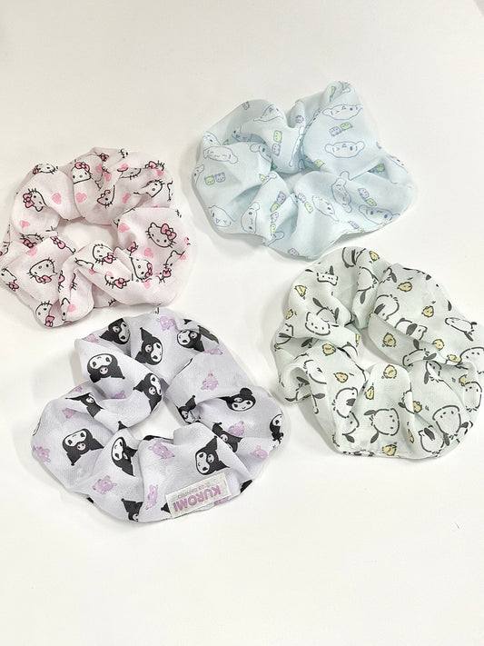 Sanrio Hair Scrunchies Kawaii Hair Scrunchy Ponytail Holder Hair Ties Accessories for Women and Girls - kikigoods