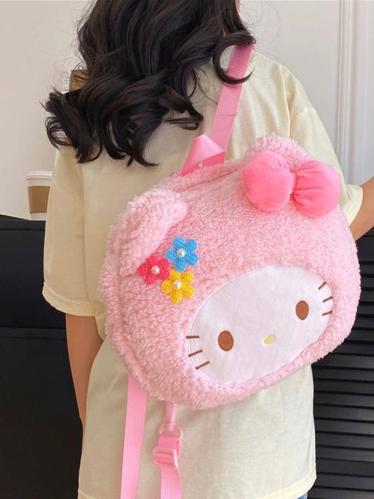 Sanrio Cute Cartoon Plush Backpack Anime Kawaii Bag - kikigoods