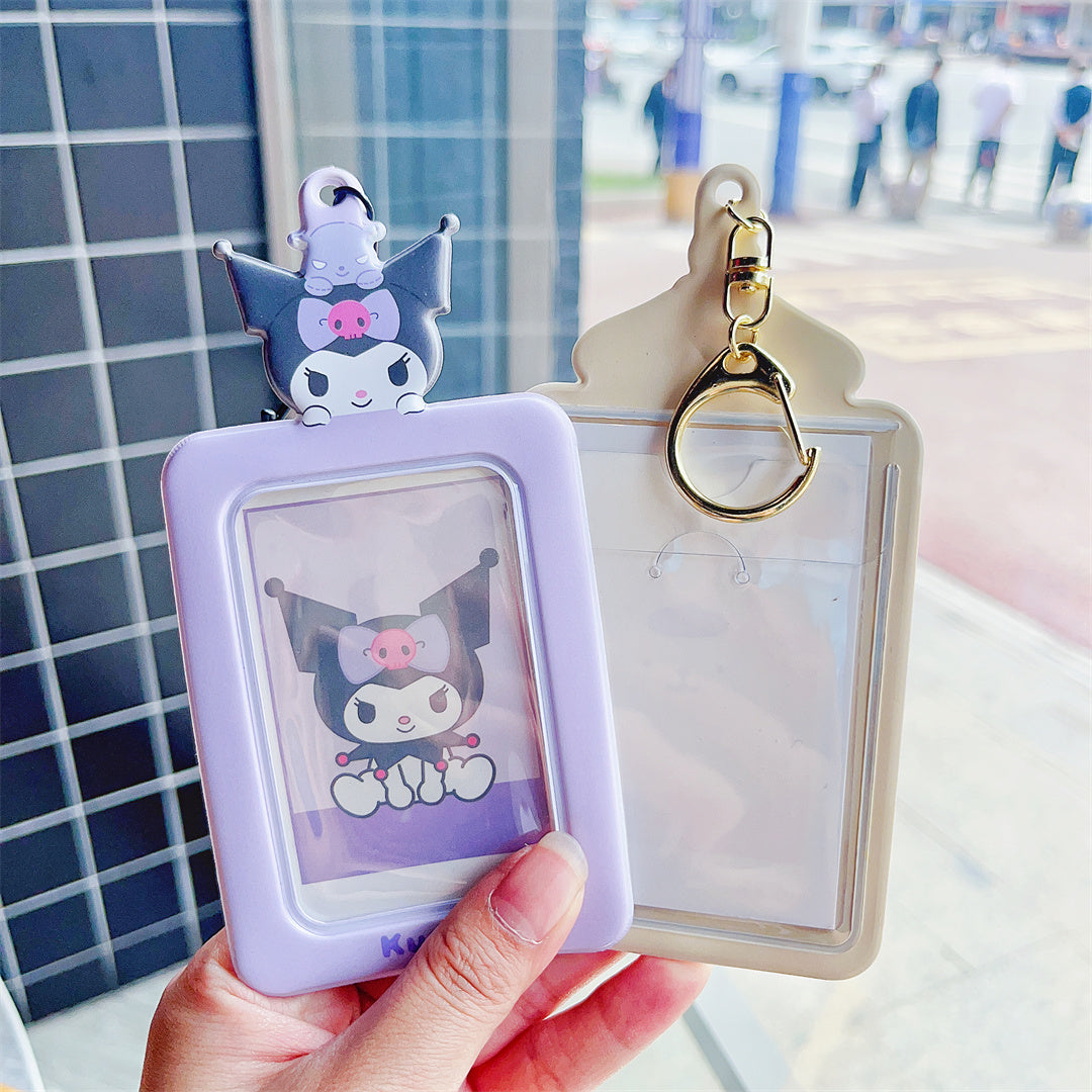Sanrio ID Badge Holder Cute Credit Card Case with Keychain for Students Teens Boys Girls Staff Women - kikigoods