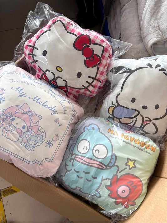 Sanrio Cushion Kawaii Chair Cushions 15.4 x 15.4 inch Cute Stuff Seat Pad Comfy Lazy Sofa Office Floor Pillow for Gaming Chairs Room Decor - kikigoods