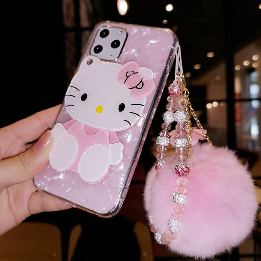 HelloKitty Shell Phone Case With Phone Charm - kikigoods