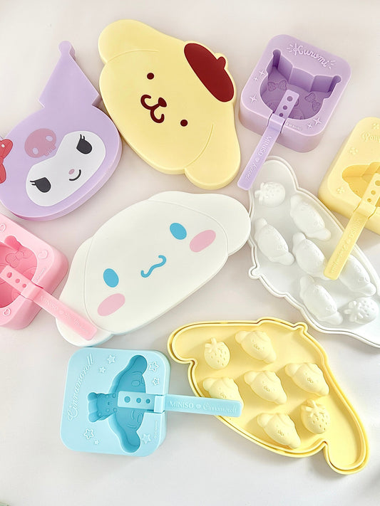 Sanrio Ice Cube Mold, Fun Shape Ice Cube Tray for Drinks Cocktails Ice Coffee, Silicone Ice Mold with Lid - kikigoods