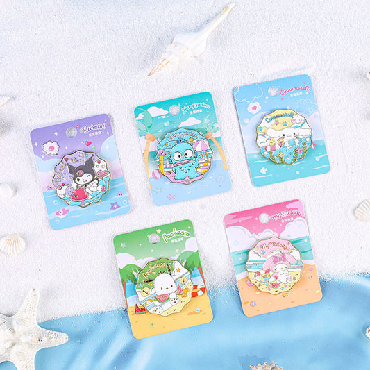 Sanrio Beach Fun Medal Pins - kikigoods