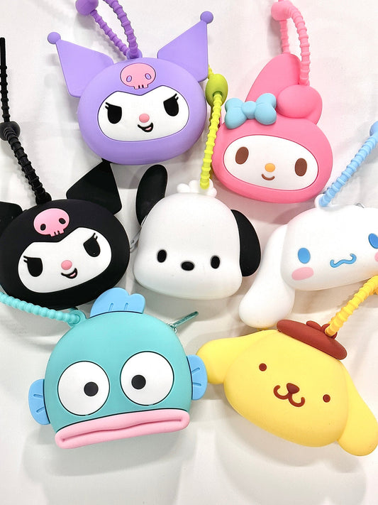 Sanrio Silicone Headphone Organizer-Data Cable Storage Case-Mini Key Box-Portable Wired Headphone Organizer - kikigoods