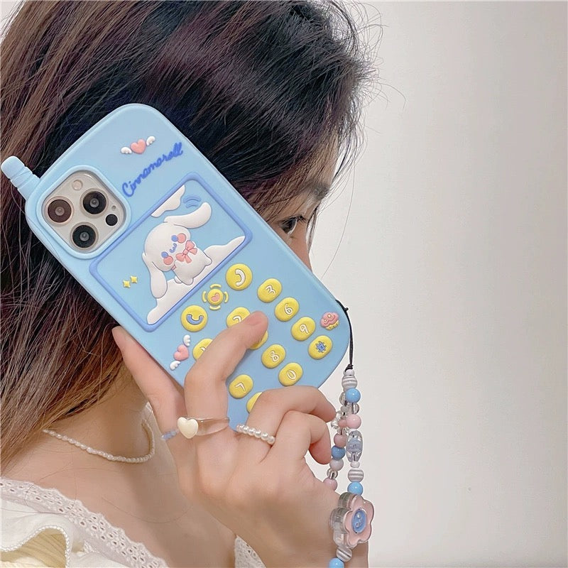 Cinnamoroll Y2K 3D Phone Case with Phone Charm - kikigoods