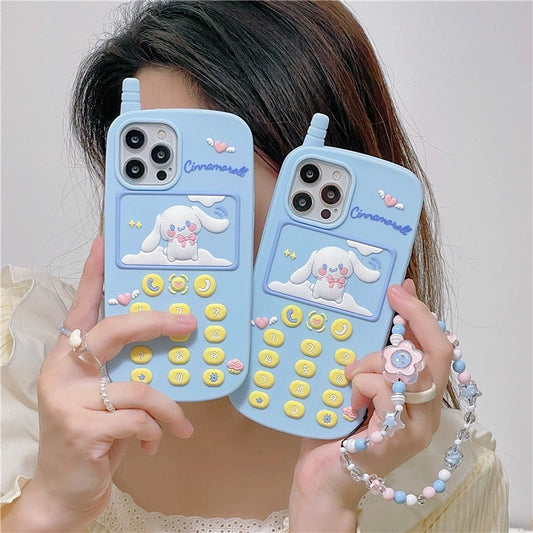 Cinnamoroll Y2K 3D Phone Case with Phone Charm - kikigoods