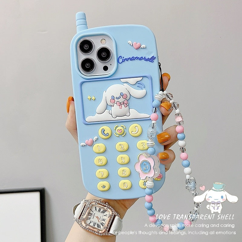 Cinnamoroll Y2K 3D Phone Case with Phone Charm - kikigoods