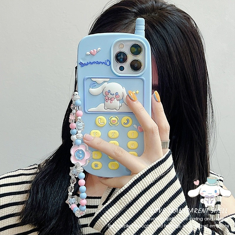 Cinnamoroll Y2K 3D Phone Case with Phone Charm - kikigoods