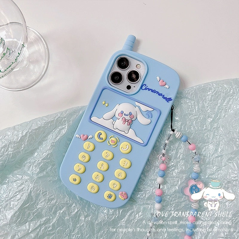 Cinnamoroll Y2K 3D Phone Case with Phone Charm - kikigoods