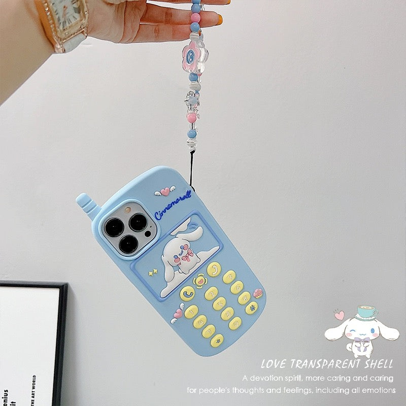 Cinnamoroll Y2K 3D Phone Case with Phone Charm - kikigoods