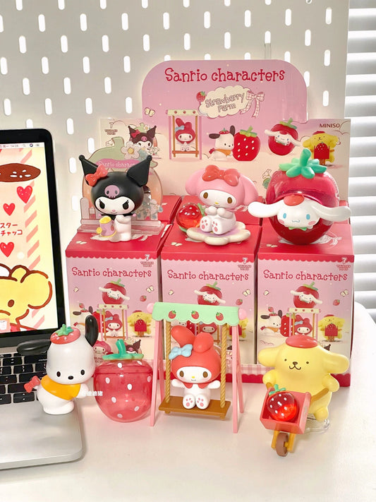 Sanrio Miniso Strawberry Farm Blind Box Figures - kikigoods