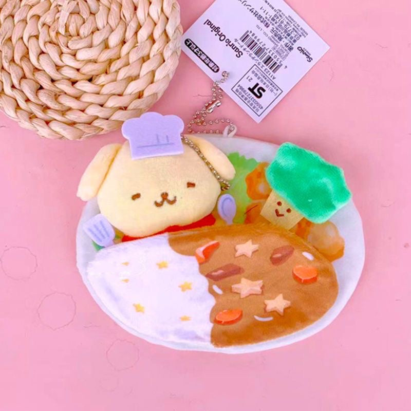 Sanrio Omelette Plushie Keychain - kikigoods