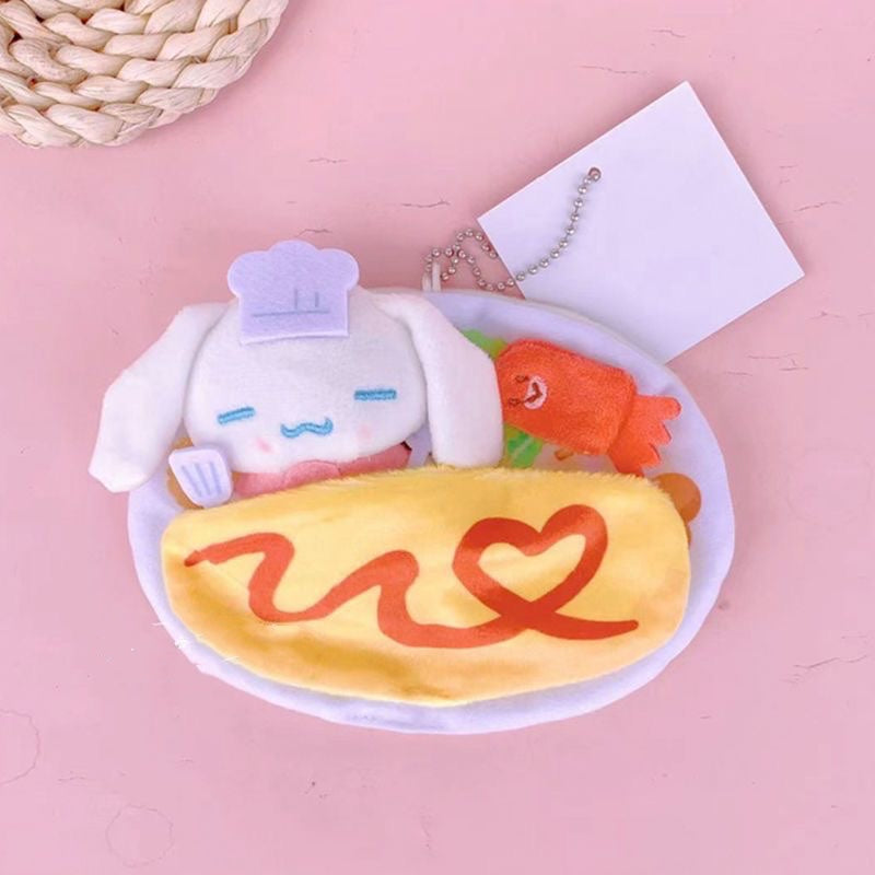 Sanrio Omelette Plushie Keychain - kikigoods