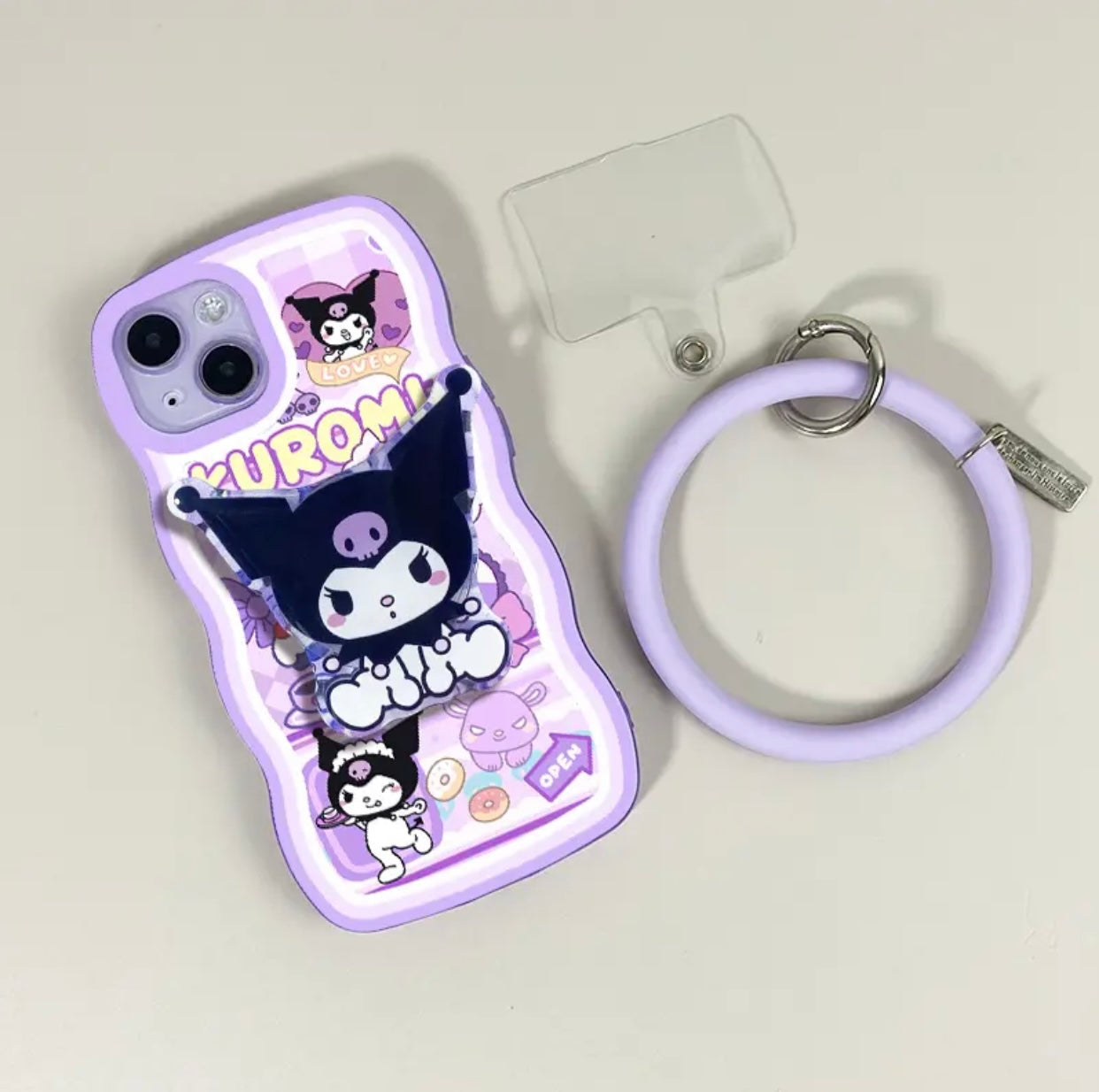 Sanrio Phone Case with Pop Socket & Bracelet - kikigoods