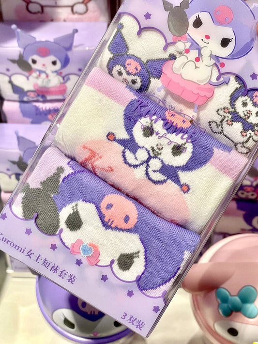 Sanrio Casual Ankle Socks | 3 Count (Pack of 1) - kikigoods