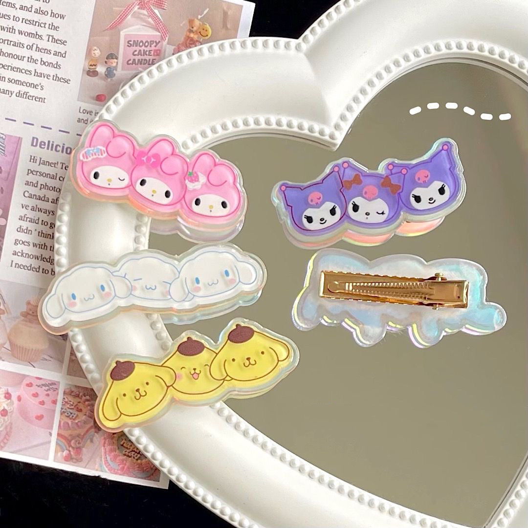 Sanrio Hair clips｜6 Count (Pack of 1) - kikigoods