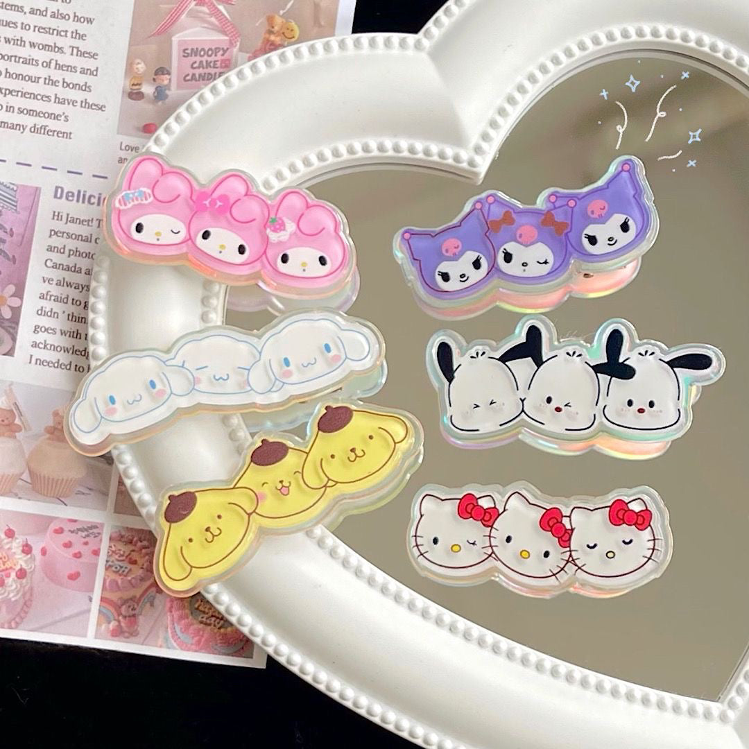 Sanrio Hair clips｜6 Count (Pack of 1) - kikigoods