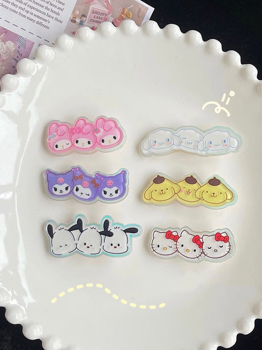 Sanrio Hair clips｜6 Count (Pack of 1) - kikigoods