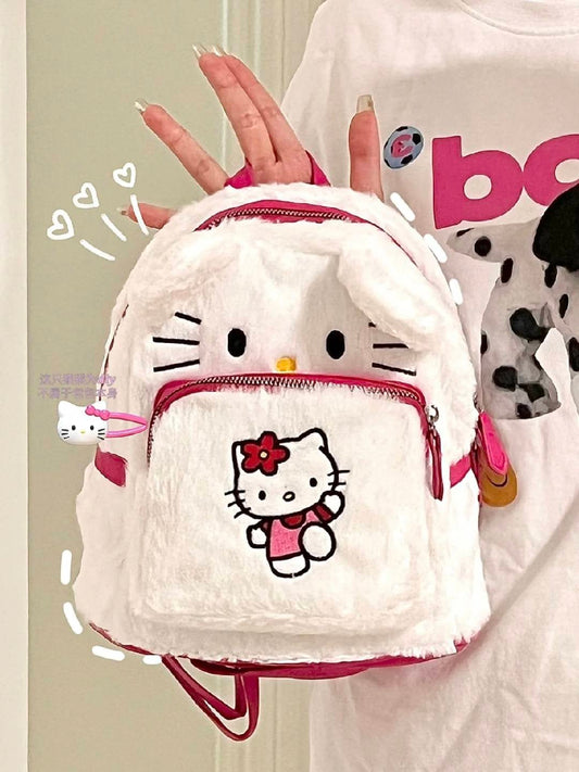 Sanrio Plush Double Strap Shoulder Bag Purse - kikigoods