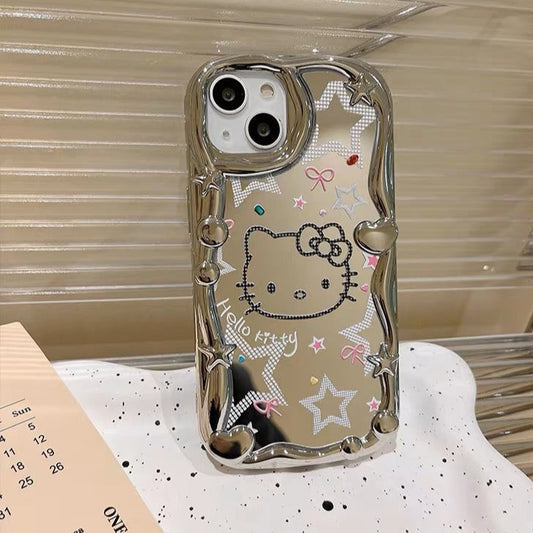 Electroplated Silver Kitty phone case - kikigoods