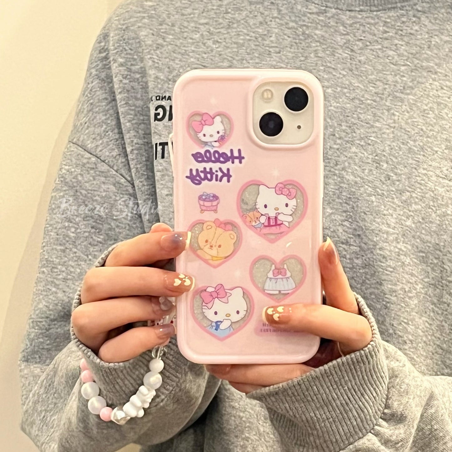 HellKitty Baby Pink Phone Case With Charm - kikigoods