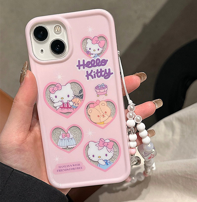 HellKitty Baby Pink Phone Case With Charm - kikigoods