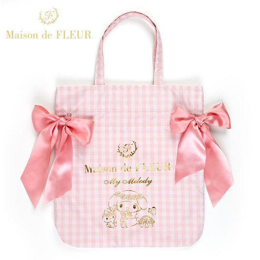 Sanrio x Maison De Fleur My Melody Gingham Tote Bag - kikigoods