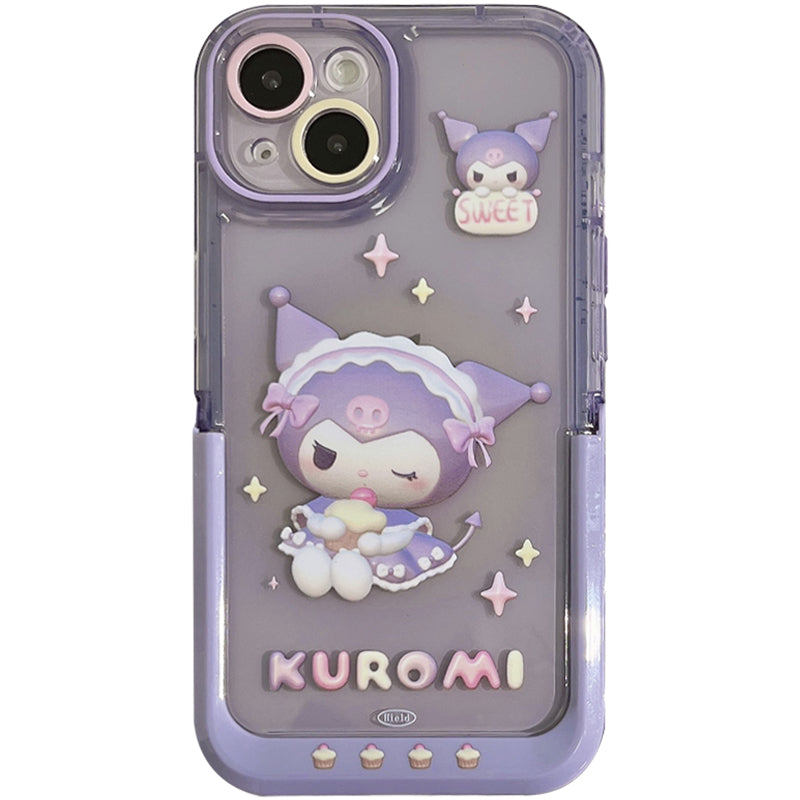 Purple kuromi phone case with phone chain - kikigoods