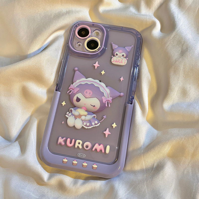 Purple kuromi phone case with phone chain - kikigoods