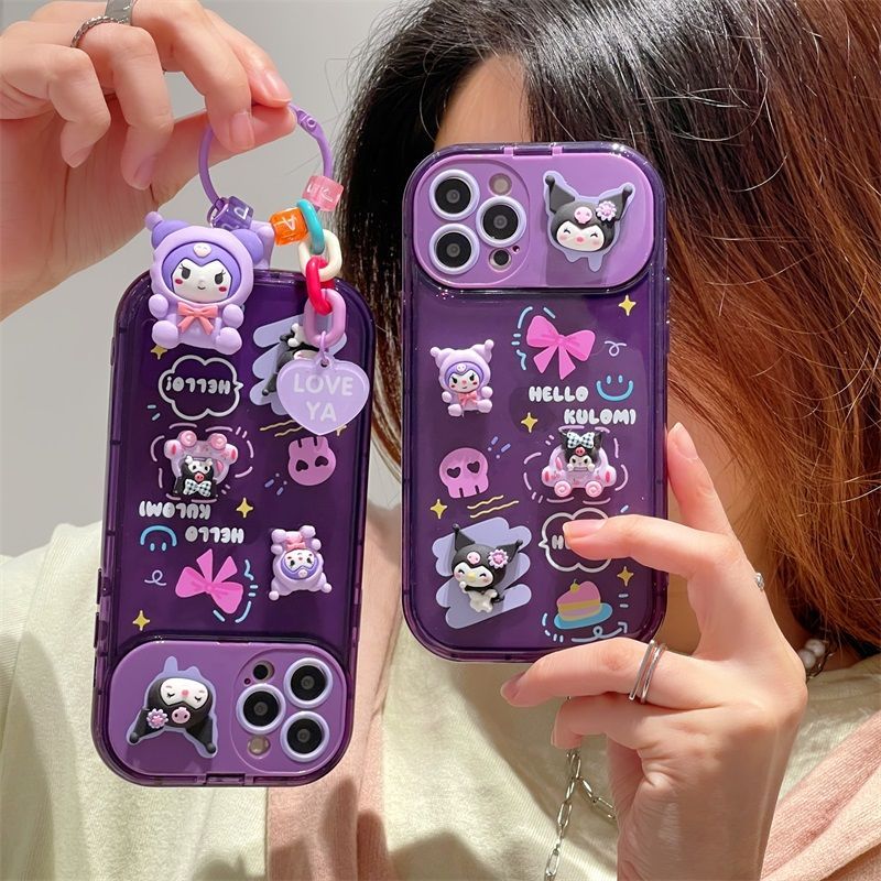 Kuromi charms Cartoon iphone case (iPhone 15 series updated,xr x xsmax xs ，7/8 /se/11//12/13/14/15...) - kikigoods