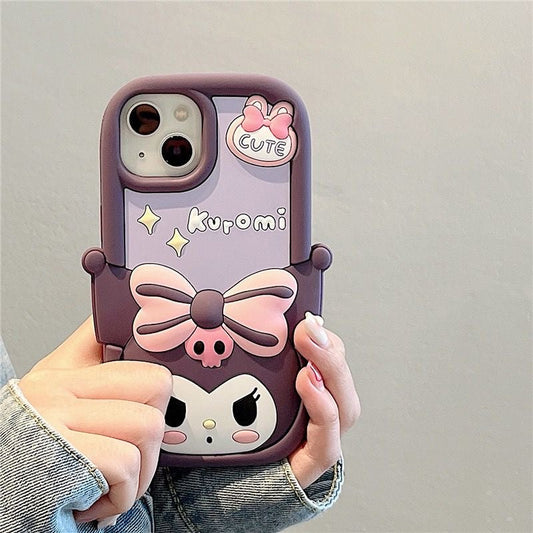 Kuromi Bow iPhone Case - kikigoods